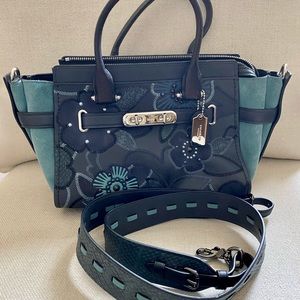 Coach Suede Trim Crossbody Bag